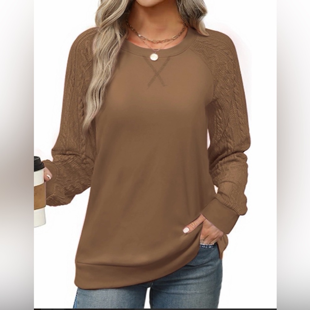 Sweatshirt for Women Crewneck Sweater Fall Pullover Blouses.
